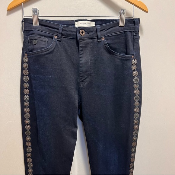 Scotch & Soda Metal Embellished High Rise Skinny Jeans Size 30 - Picture 2 of 12